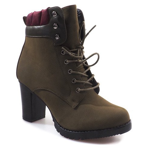 Bottines Cravates Ouvrières A-151 Vert 1