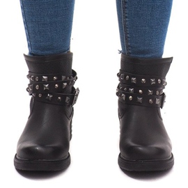 Bottes Chelsea chaudes unies 884-PA Noir le noir 1