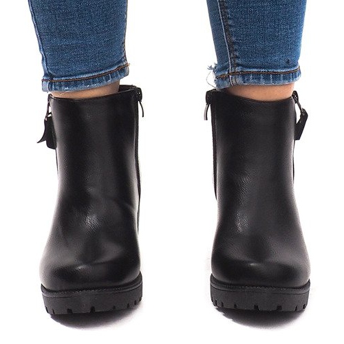 Bottes Chaudes Sur Un Poteau 3045-3 Noir 2