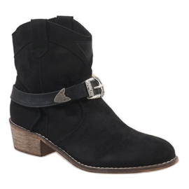Bottes de cowboy noires BS-6821 1