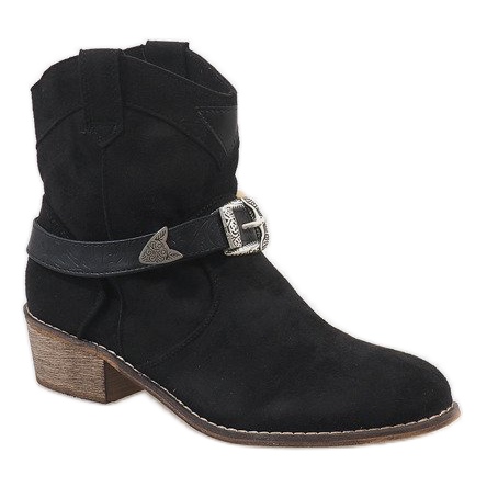 Bottes de cowboy noires BS-6821 1