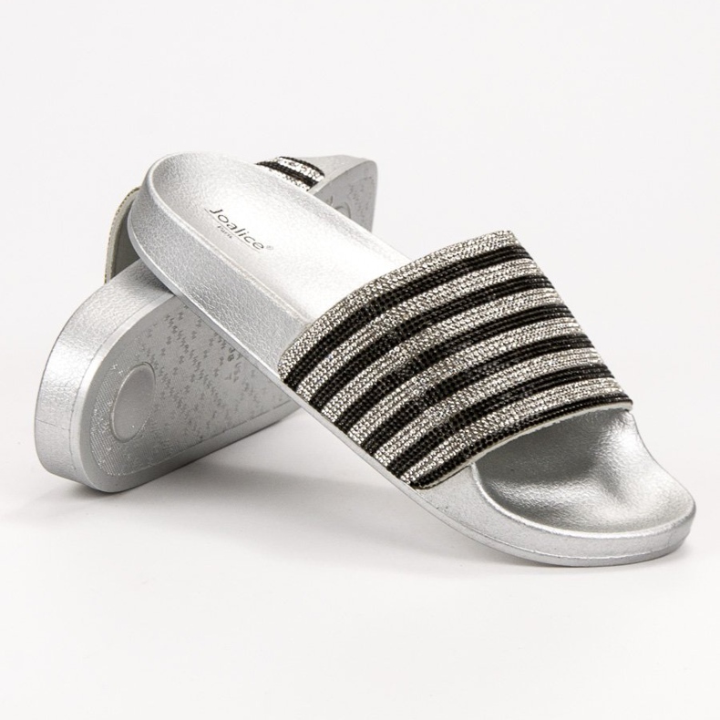 SHELOVET Pantoufles en caoutchouc noir gris 1