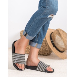 SHELOVET Pantoufles en caoutchouc le noir gris 3