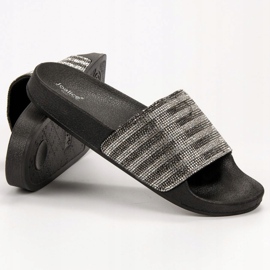 SHELOVET Pantoufles en caoutchouc le noir gris 2