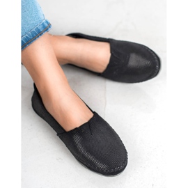 Filippo Baskets à enfiler en cuir noires 1