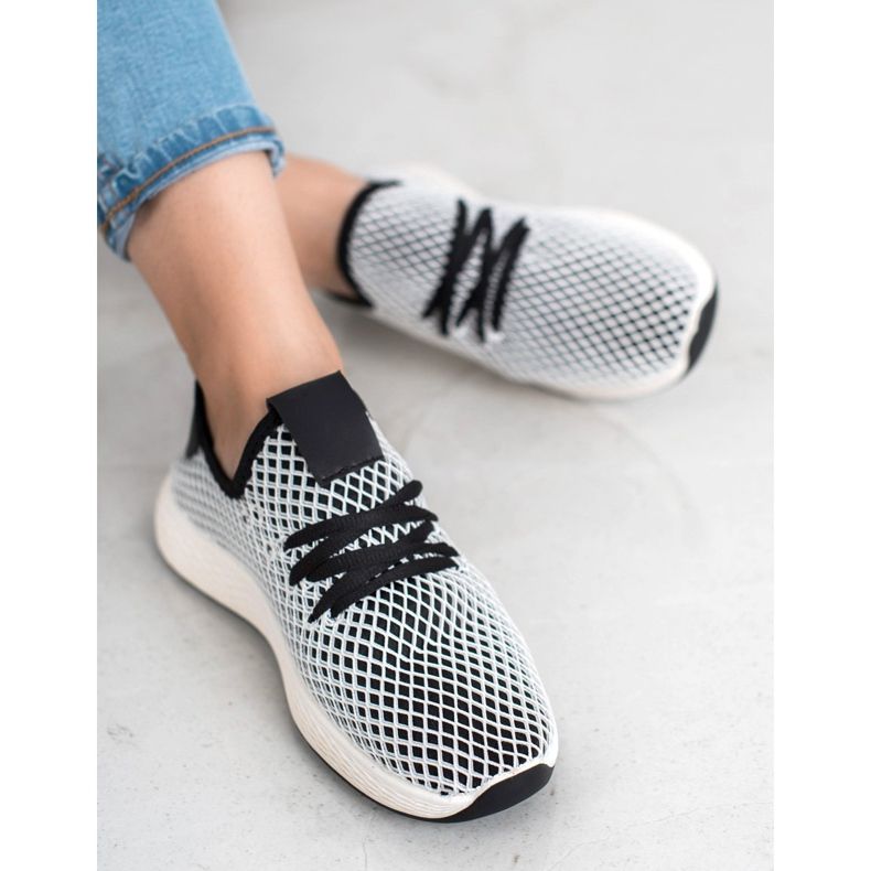 SHELOVET Chaussures à enfiler à la mode blanc noir 2