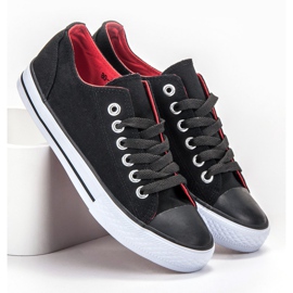 SHELOVET Baskets noires classiques le noir 1
