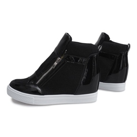 Baskets Compensées TL020-2 NOIR / BLANC le noir 4