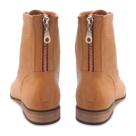 Bottines ajourées 122-35 Camel brun 2