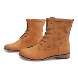 Bottines ajourées 122-35 Camel brun 3