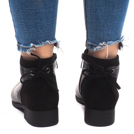 Bottes Chelsea Chaudes Solides J606 Noir le noir 1