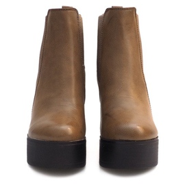 Bottines À Talons Avec Un Élastique E4863 Kaki vert 4