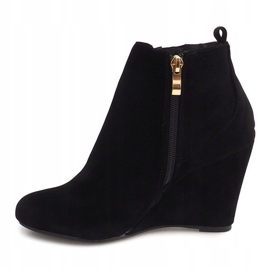 Bottes compensées élégantes 1058-19A Noir le noir 2