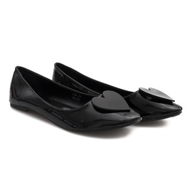 Ballerines Laquées Avec Coeur C38 Noir le noir 1