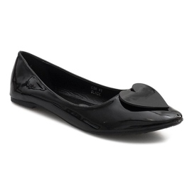 Ballerines Laquées Avec Coeur C38 Noir le noir 4