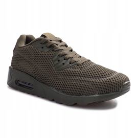 Chaussures de sport en maille verte multicolore 1