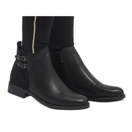 Ideal Shoes Bottes élégantes noires C-7200 2