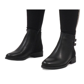 Ideal Shoes Bottes élégantes noires C-7200 1