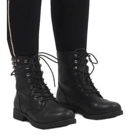 SDS Bottines noires à lacets S170 le noir 1