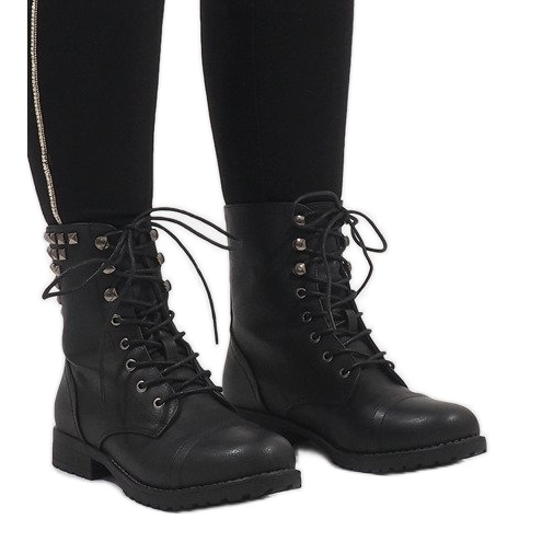 SDS Bottines noires à lacets S170 le noir 1