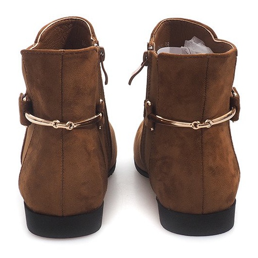 Bottines en daim avec élastique 3670 Camel brun 1