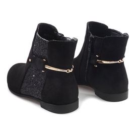 Bottines En Daim Avec Bande Élastique 3670-3 Noir le noir 4