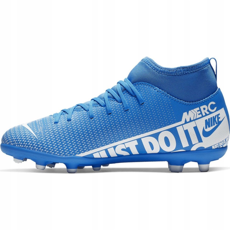Chaussures de football Nike Mercurial Superfly 7 Club FG / MG Jr AT8150-414 bleu bleu 2
