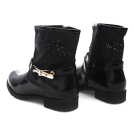 Boots Ajourées Galoches Laquées ZH650 Noir le noir 2