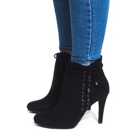 Bottines En Daim Sur Une Barre 66-98 Noir le noir 3