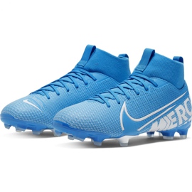 Nike Mercurial Superfly 7 Academy FG / MG Jr AT8120 414 chaussures de football bleu 1