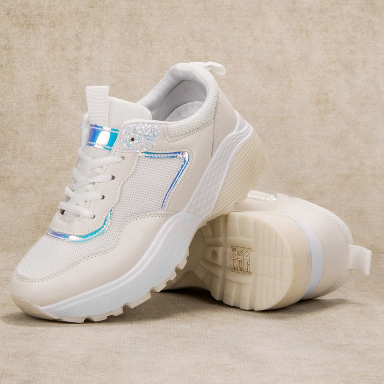 SHELOVET Baskets à lacets blanc 1