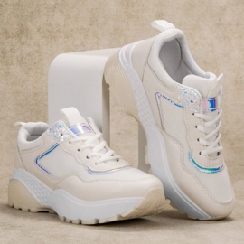SHELOVET Baskets à lacets blanc 2