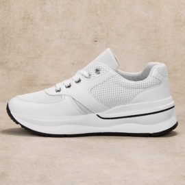 SHELOVET Chaussures de sport à lacets blanche 1