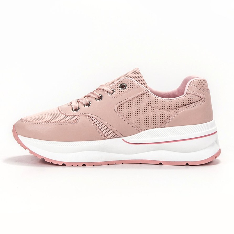 SHELOVET Chaussures de sport à lacets rose 1