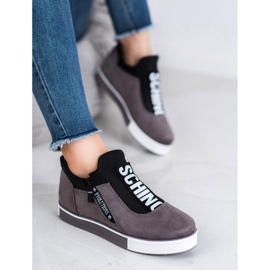 SHELOVET Chaussures pour femmes à la mode le noir gris 2