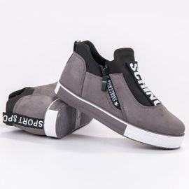 SHELOVET Chaussures pour femmes à la mode noir gris 1