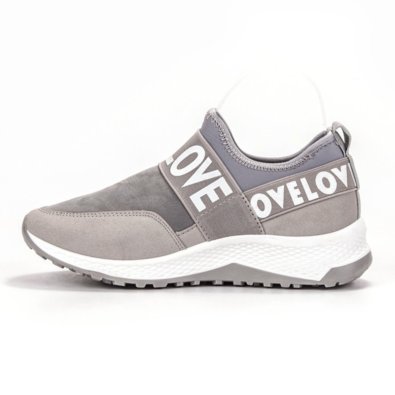 SHELOVET Chaussures en daim à enfiler gris 1