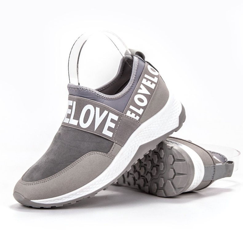 SHELOVET Chaussures en daim à enfiler gris 2