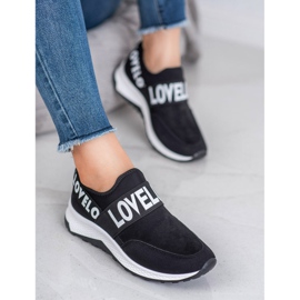 SHELOVET Chaussures en daim à enfiler noir 2