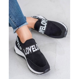 SHELOVET Chaussures en daim à enfiler le noir 3