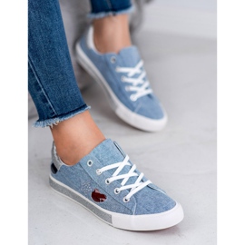 Kylie Baskets à paillettes bleu 2