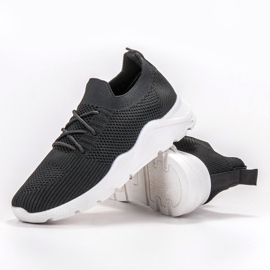 SHELOVET Chaussures de sport à enfiler le noir 2