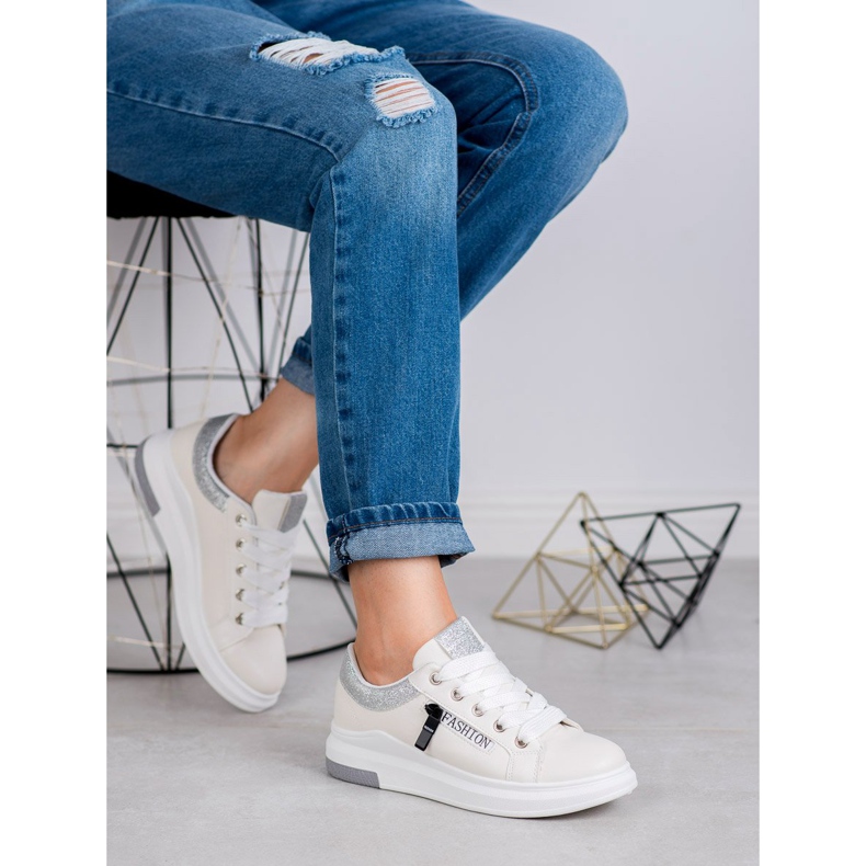 SHELOVET Chaussures de sport à la mode blanche 1