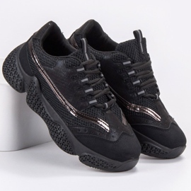 SHELOVET Chaussures de sport à la mode noir 1