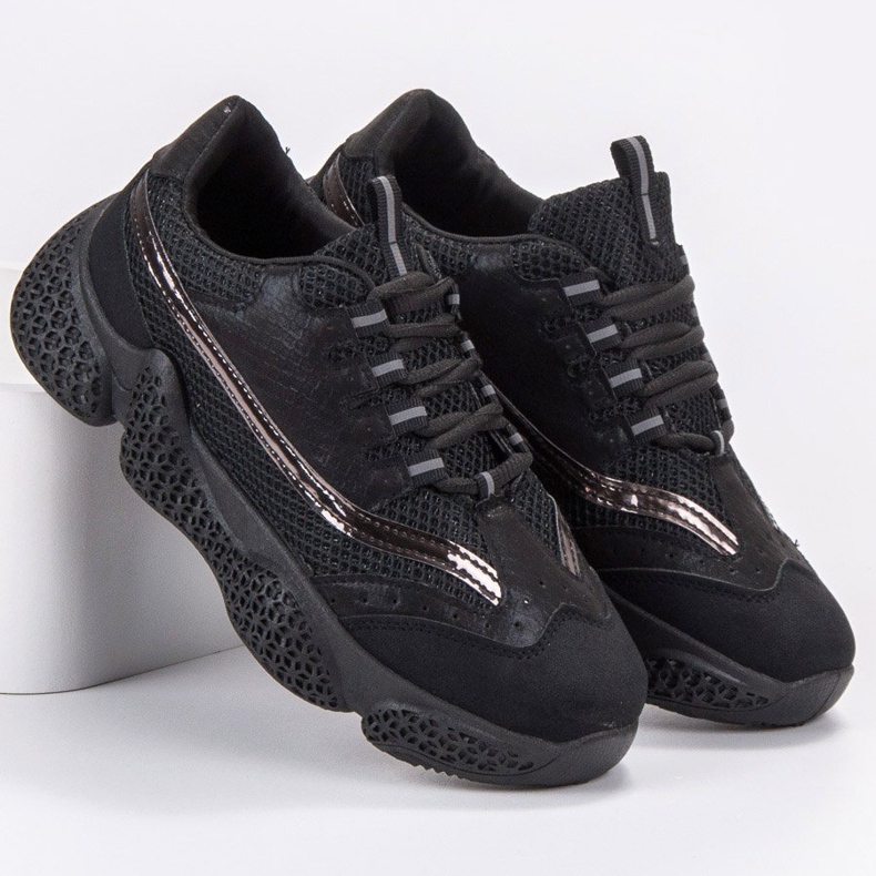 SHELOVET Chaussures de sport à la mode le noir 1