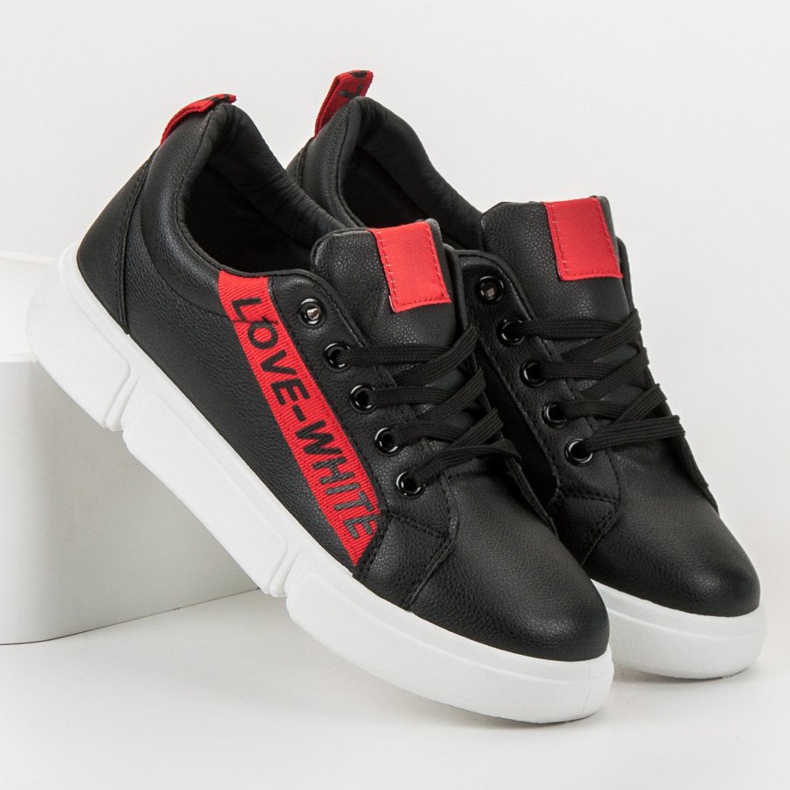 Jumex Aime les chaussures de sport le noir rouge 1 Jumex Aime les chaussures de sport le noir rouge 1