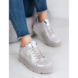 Bestelle Chaussures de sport argentées gris 2