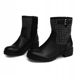Bottines Motorisées à Clous 1639 Noir le noir 3