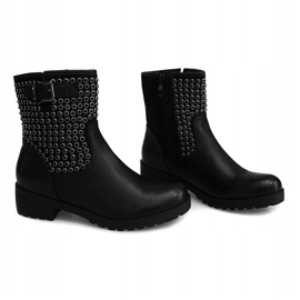 Bottines Motorisées à Clous 1639 Noir le noir 2