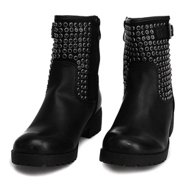 Bottines Motorisées à Clous 1639 Noir le noir 1